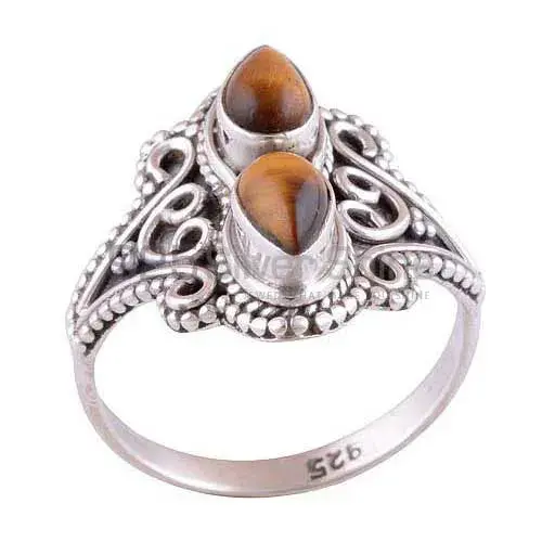925 Sterling Silver Handmade Rings In Tiger's Eye Gemstone Jewelry 925SR3010_0