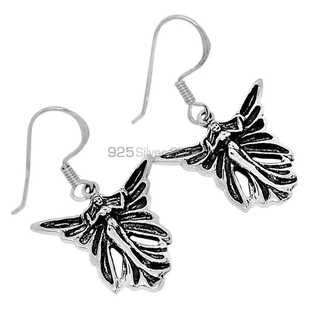 Beautiful 925 Sterling Silver Oxidized Handmade Earrings Jewelry 925SE2879