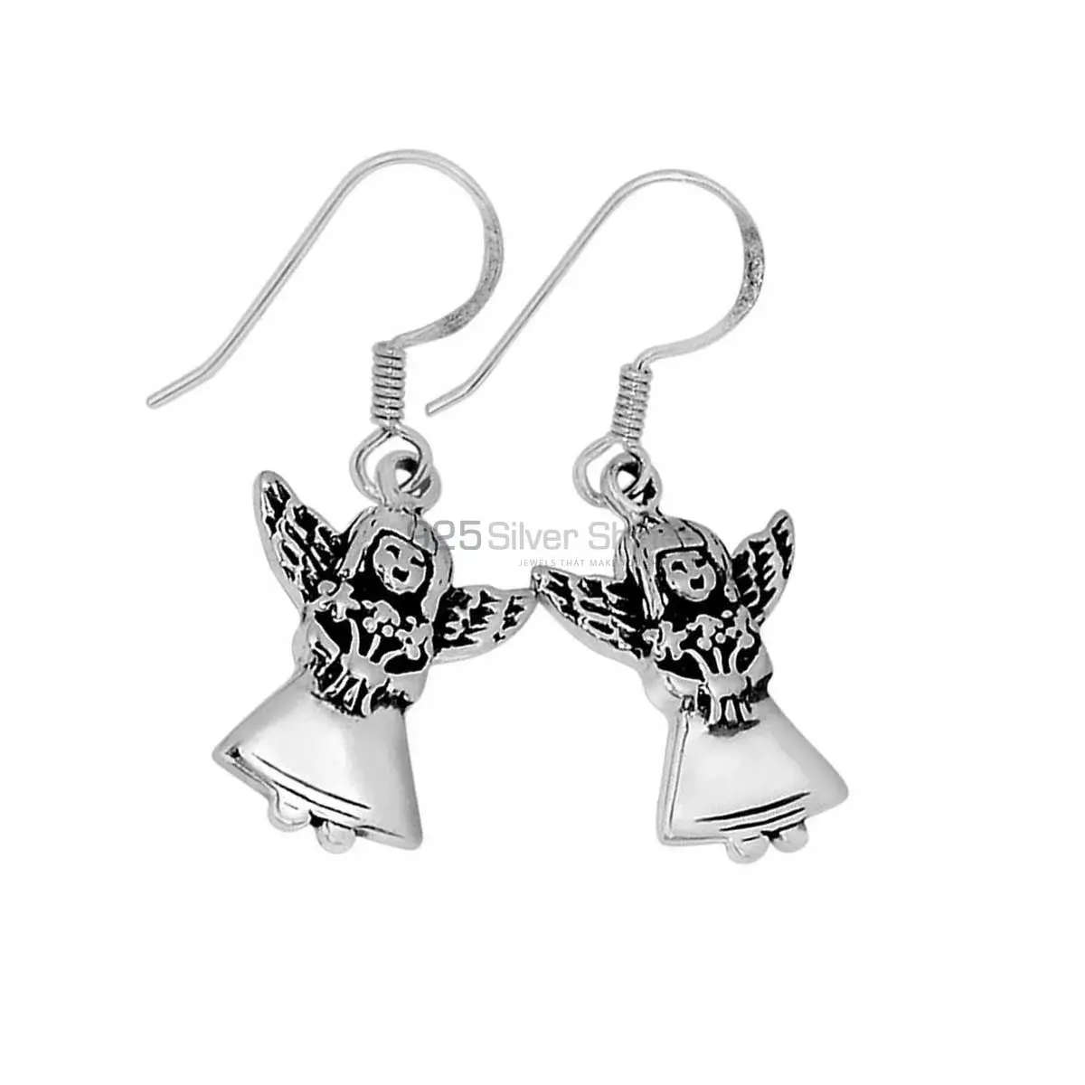 925 Sterling Silver Oxidized Handmade Earrings Jewelry 925SE2879_2