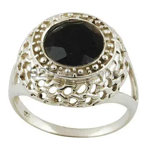 925 Sterling Silver Rings In Black Onyx Gemstone Jewelry 925SR3563_0