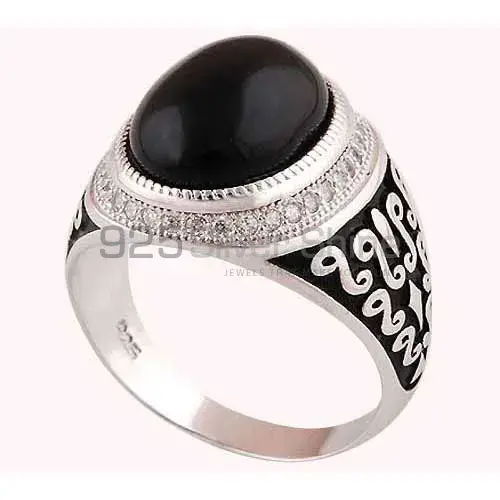 925 Sterling Silver Rings In Black Onyx Gemstone Jewelry 925SR3993_0