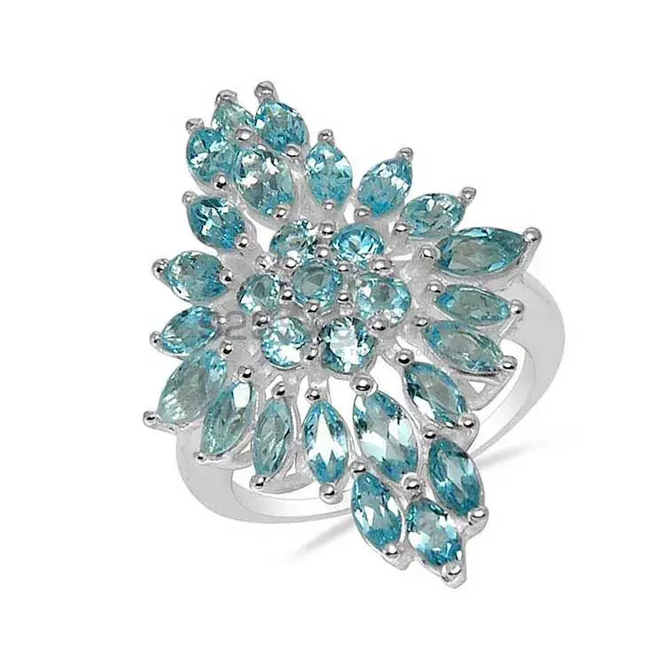 Beautiful 925 Sterling Silver Rings In Blue Topaz Gemstone Jewelry 925SR1576_0
