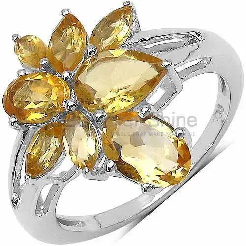 Beautiful 925 Sterling Silver Rings In Citrine Gemstone Jewelry 925SR3326