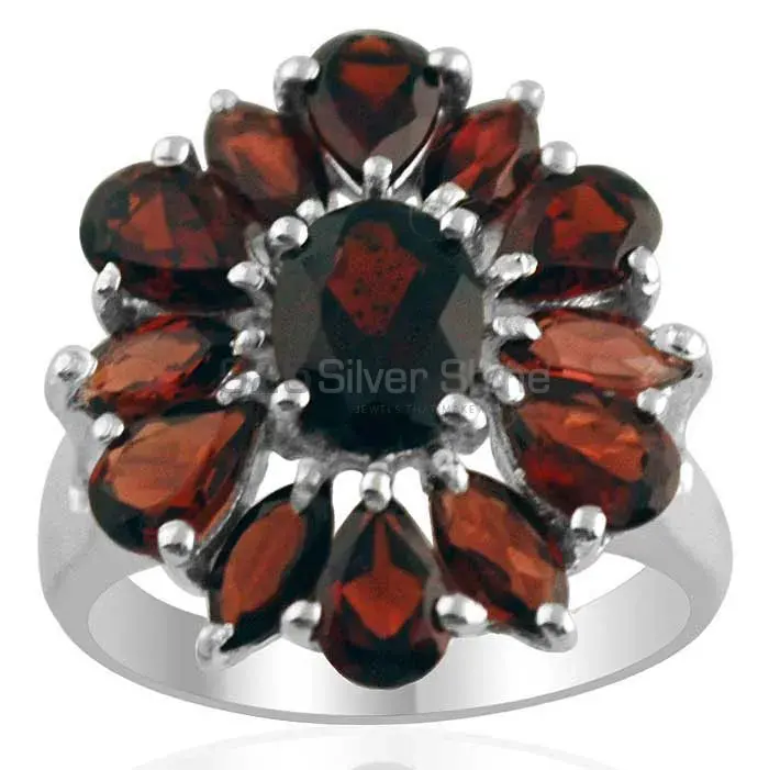 925 Sterling Silver Rings In Garnet Gemstone Jewelry 925SR1418