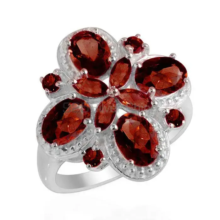 Beautiful 925 Sterling Silver Rings In Garnet Gemstone Jewelry 925SR2117