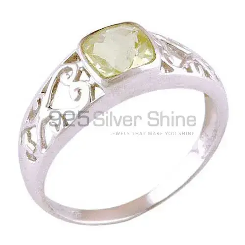 925 Sterling Silver Rings In Lemon Topaz Gemstone Jewelry 925SR4072