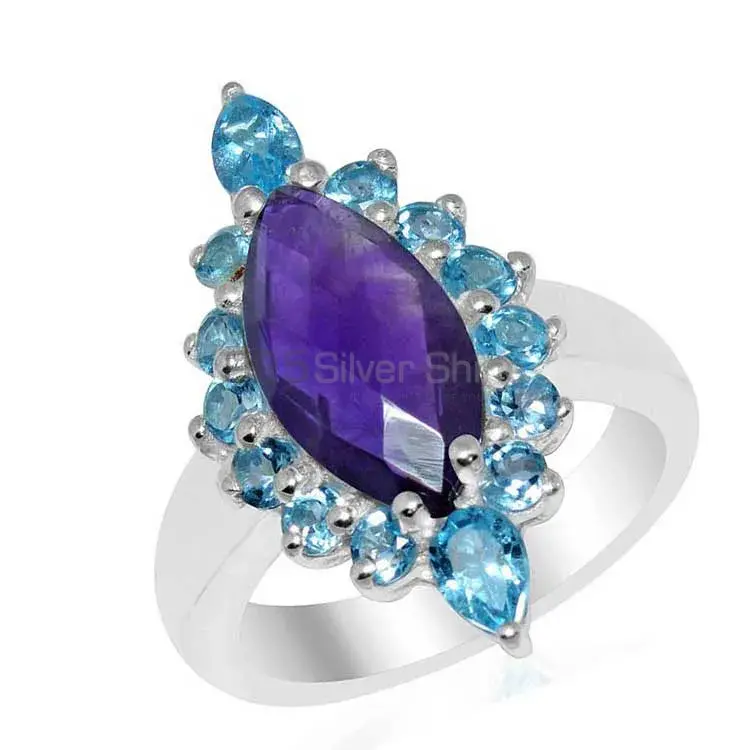 Beautiful 925 Sterling Silver Rings In Multi Gemstone Jewelry 925SR1655_0