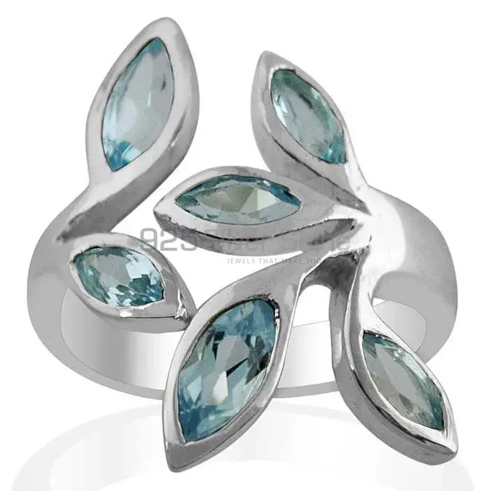 Beautiful 925 Sterling Silver Rings Wholesaler In Blue Topaz Gemstone Jewelry 925SR1428