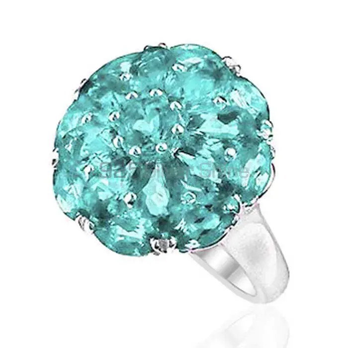 925 Sterling Silver Rings In Blue Topaz Gemstone Jewelry 925SR2048