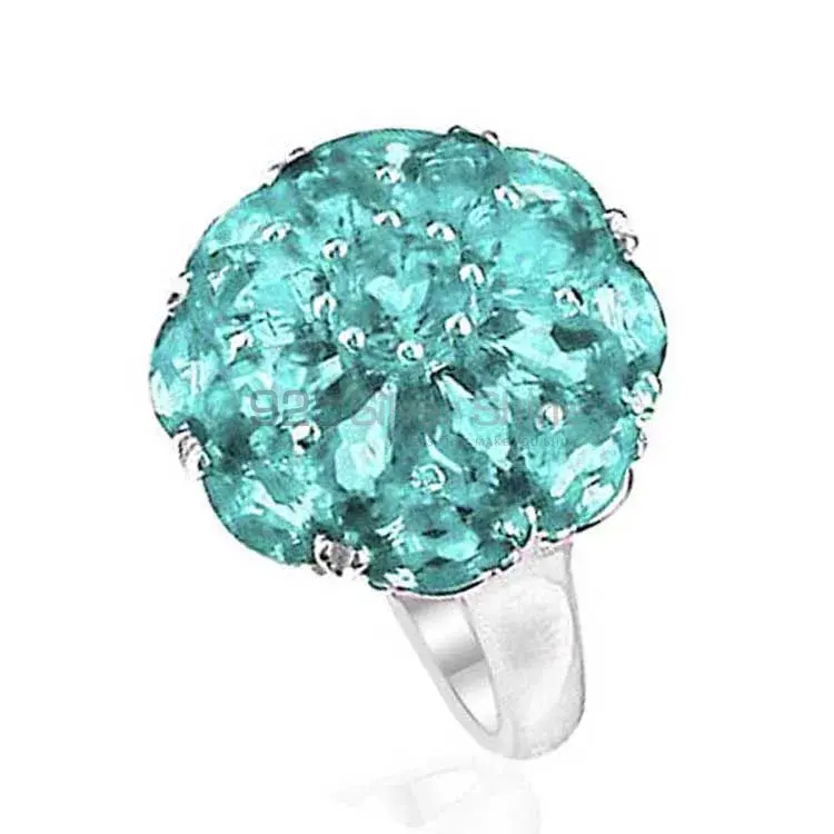 925 Sterling Silver Rings In Blue Topaz Gemstone Jewelry 925SR2048_0