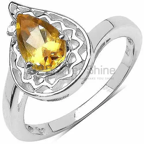 Beautiful Citrine Gemstone Sterling Silver Rings 925SR3163