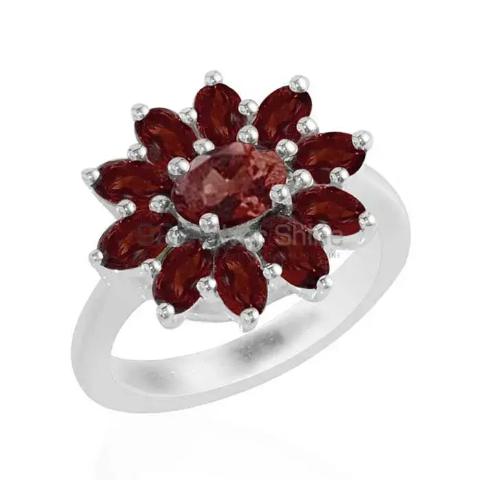 Beautiful 925 Sterling Silver Rings Wholesaler In Garnet Gemstone Jewelry 925SR1744