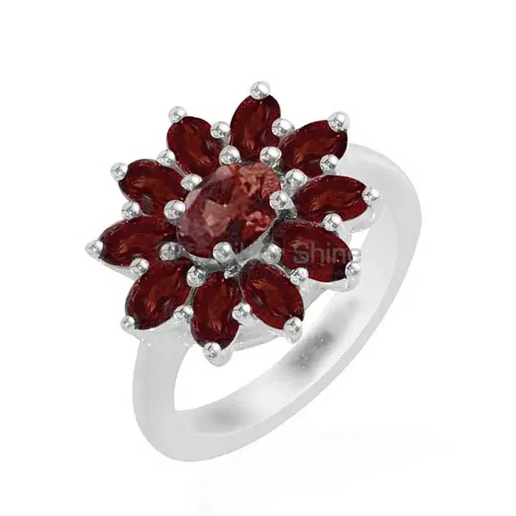Beautiful 925 Sterling Silver Rings Wholesaler In Garnet Gemstone Jewelry 925SR1744_0