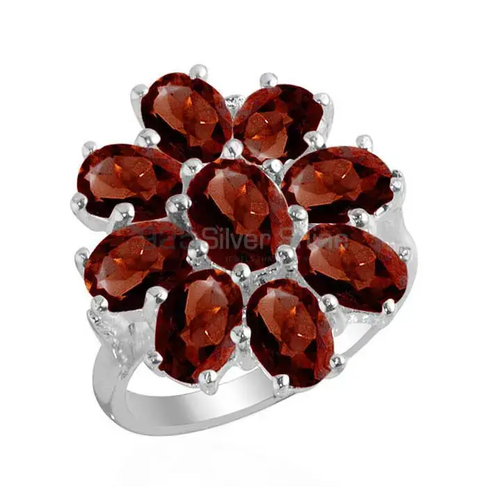 Beautiful 925 Sterling Silver Rings Wholesaler In Garnet Gemstone Jewelry 925SR2127