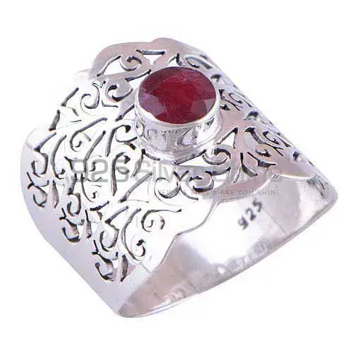 January Garnet Birthstone Silver Rings Jewelry 925SR4082_0