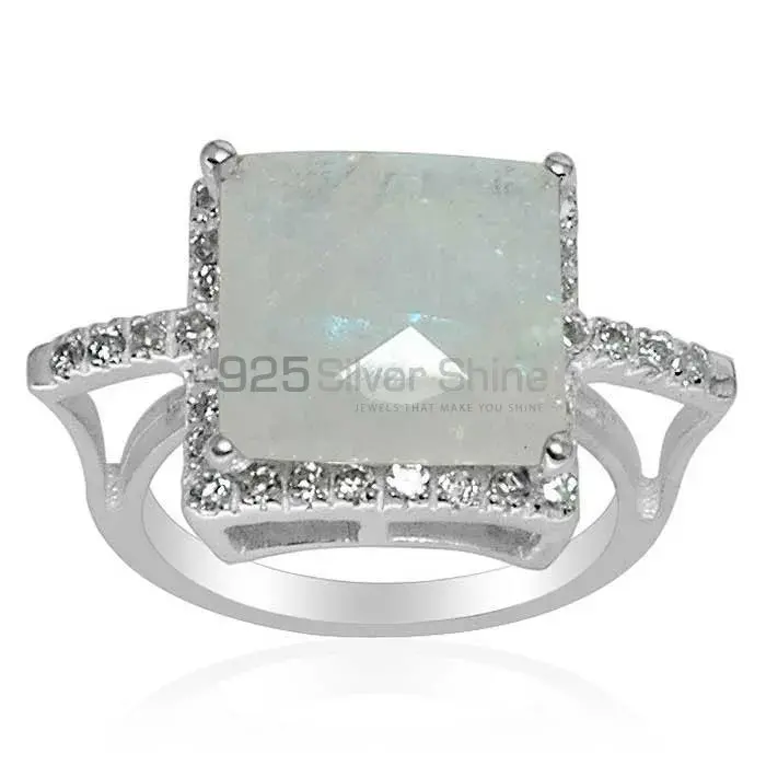 Beautiful 925 Sterling Silver Rings Wholesaler In Rainbow Moonstone Jewelry 925SR1507