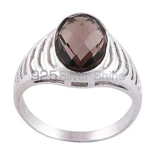 925 Sterling Silver Rings In Smoky Quartz Gemstone Jewelry 925SR3573