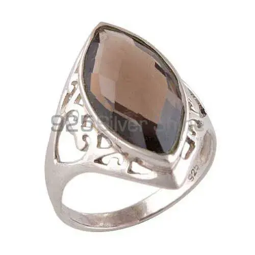 Beautiful 925 Sterling Silver Rings Wholesaler In Smoky Quartz Gemstone Jewelry 925SR3917