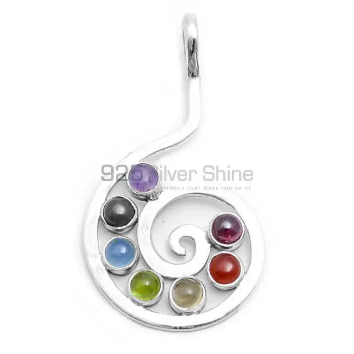 Beautiful Chakra Pendant With Sterling Silver Jewelry SSCP164