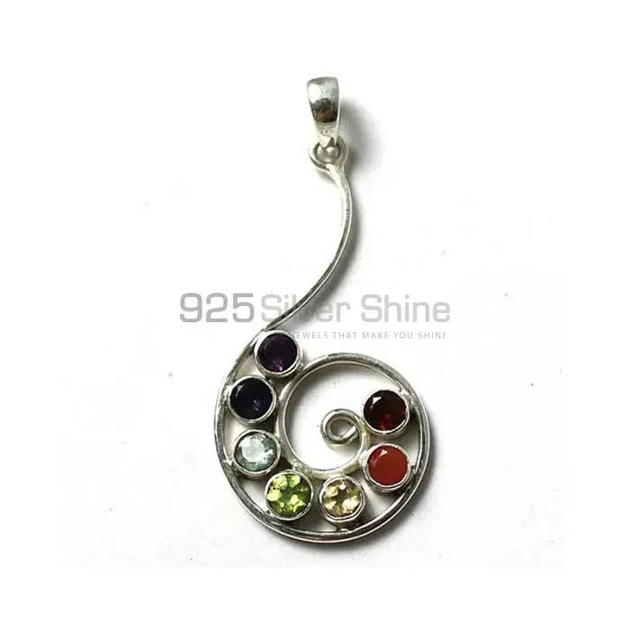 Beautiful Chakra Pendant With Sterling Silver Jewelry SSCP164_1
