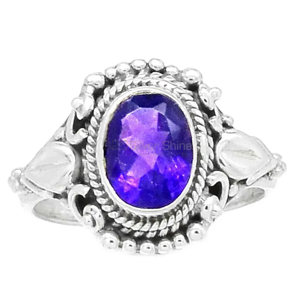 Engagement Silver Amethyst Stone Rings 925SR2354_0