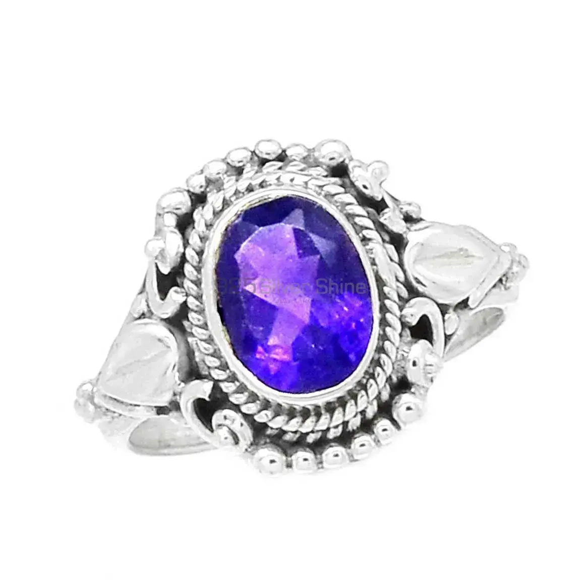 Engagement Silver Amethyst Stone Rings 925SR2354_0