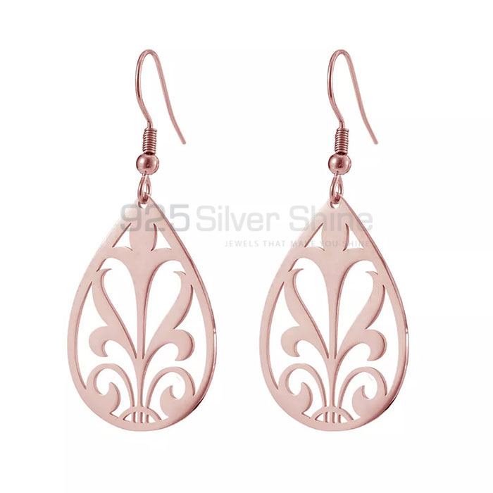 Beautiful Filigree Design Minimalist Dangle Earring In 925 Silver FGME158_1