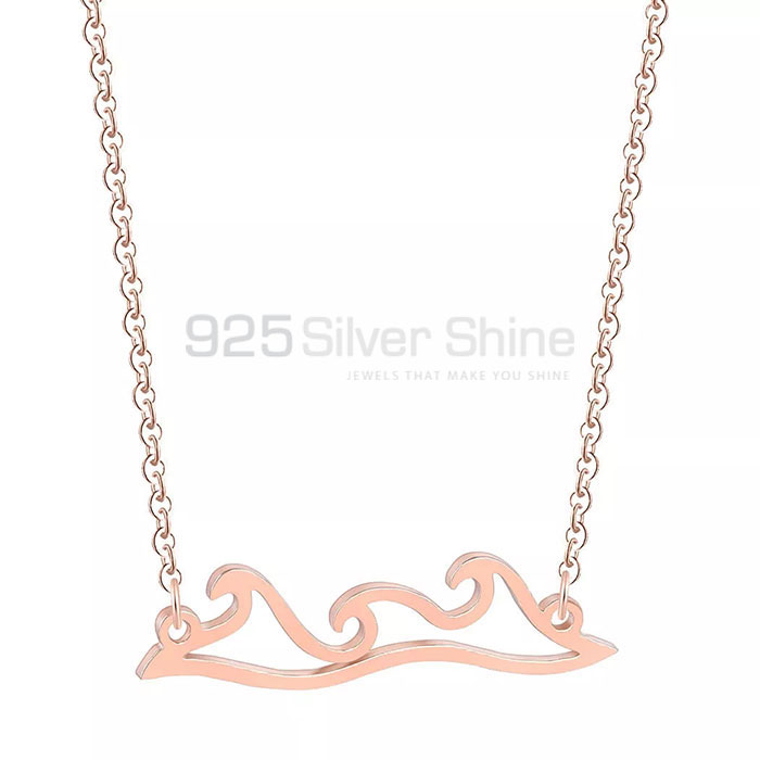 Water Wave Charm Necklace In Sterling Silver WWMN638_0
