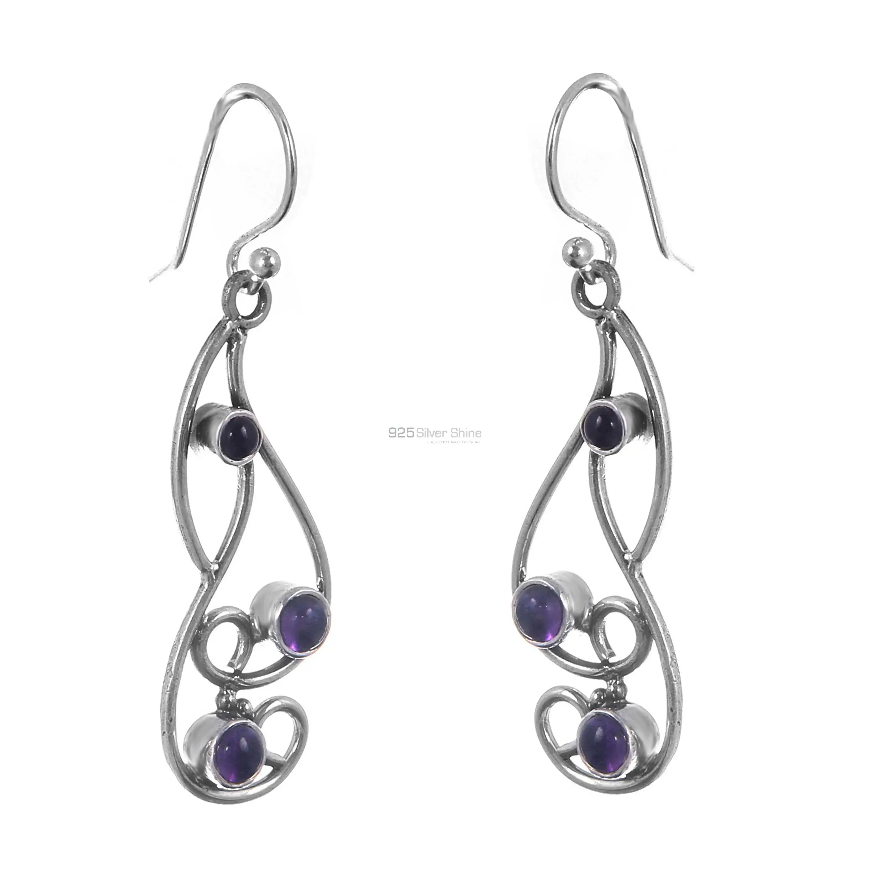 Best Buy Amethyst Earring In Sterling Silver Jewelry 925SE159_0