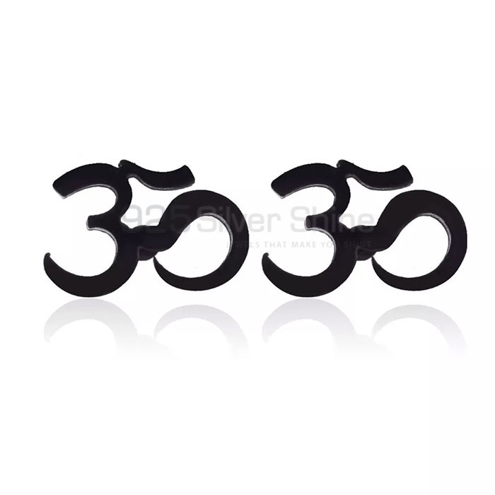 Best Collection Om Symbol Stud Earring In Sterling Silver SMME556_1