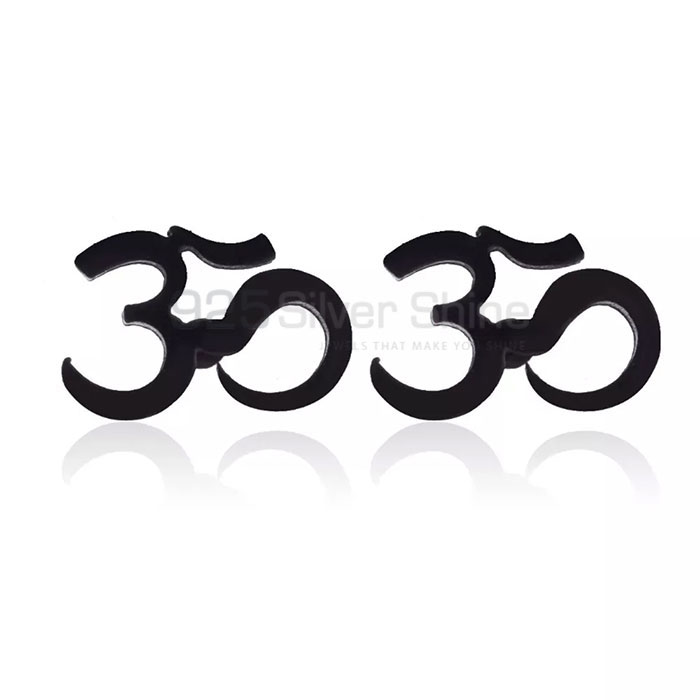 Om Symbol Stud Earring In Sterling Silver SMME556_1