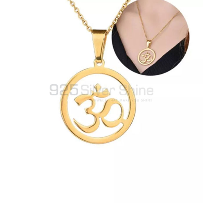 Om Symbol Charm Necklace In 925 Silver SMMN568_0