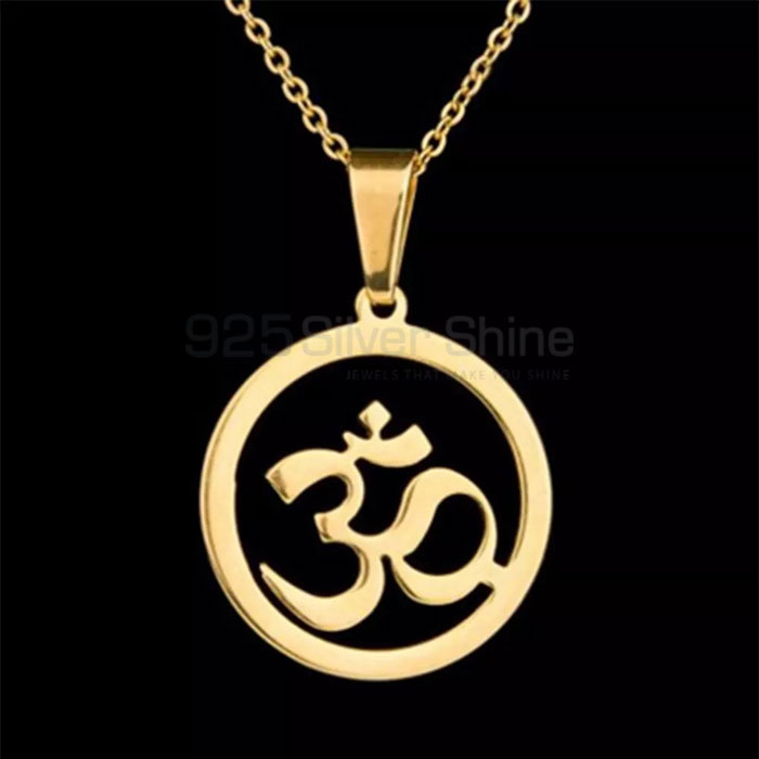 Om Symbol Charm Necklace In 925 Silver SMMN568_1