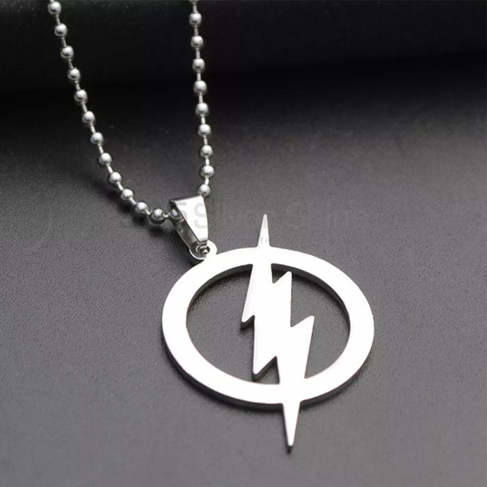 Sterling Silver Lightning Necklace Jewelry LGMN346_1