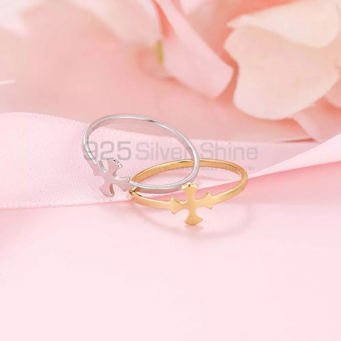 Cross Ring Minimalist Ring In Sterling Silver CRMR78_2