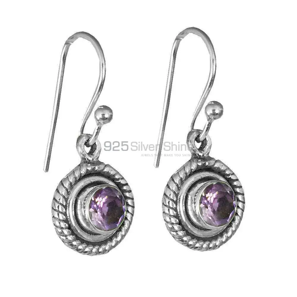 Best Design 925 Sterling Silver Earrings In Amethyst Gemstone Jewelry 925SE1371_0