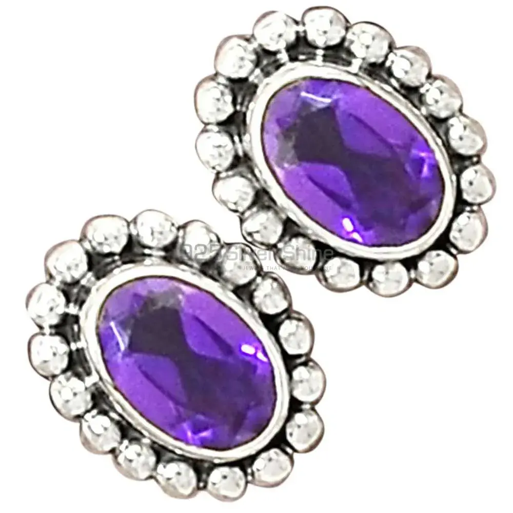 Best Design 925 Sterling Silver Earrings In Amethyst Gemstone Jewelry 925SE2693_0