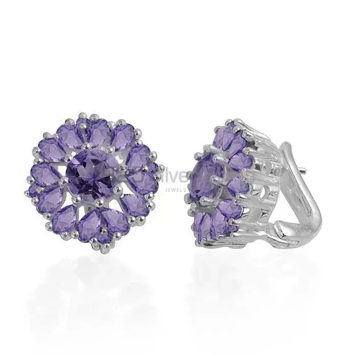Best Design 925 Sterling Silver Earrings In Amethyst Gemstone Jewelry 925SE985