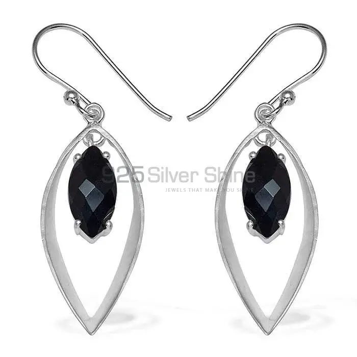Best Design 925 Sterling Silver Earrings In Black Onyx Gemstone Jewelry 925SE906