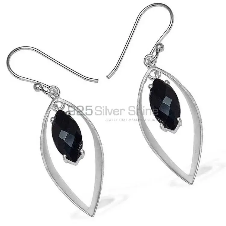 925 Sterling Silver Earrings In Black Onyx Gemstone Jewelry 925SE906_1
