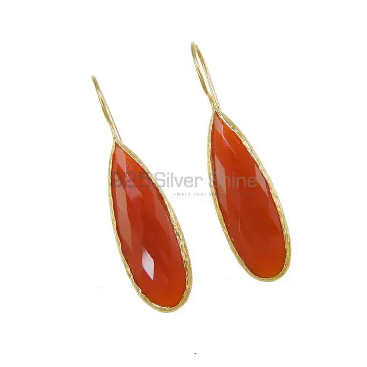 925 Sterling Silver Earrings In Carnelian Gemstone Jewelry 925SE1967_1