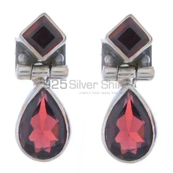 Best Design 925 Sterling Silver Earrings In Garnet Gemstone Jewelry 925SE1213