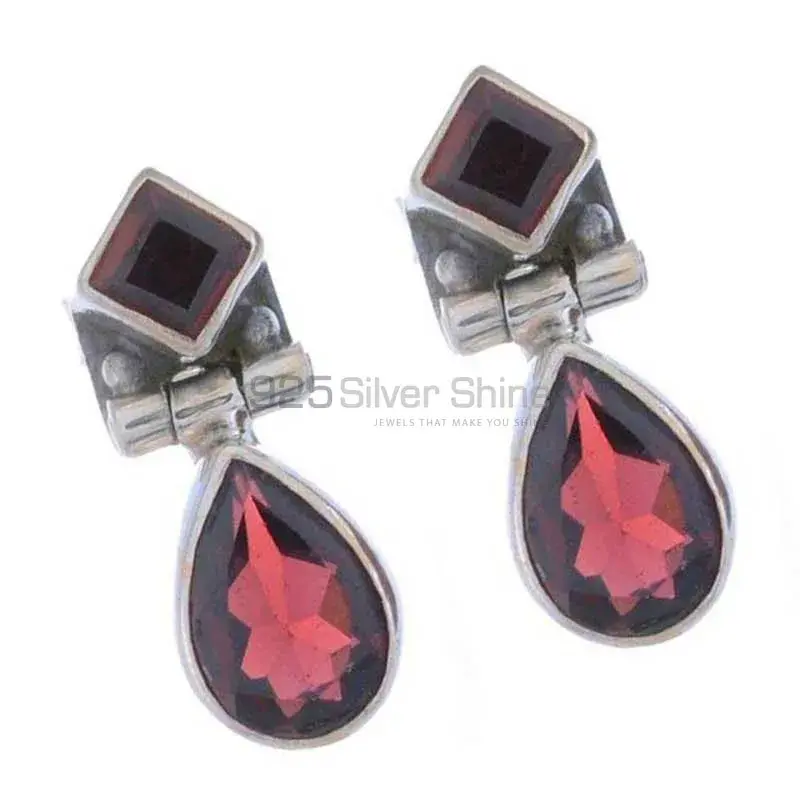 Best Design 925 Sterling Silver Earrings In Garnet Gemstone Jewelry 925SE1213_0