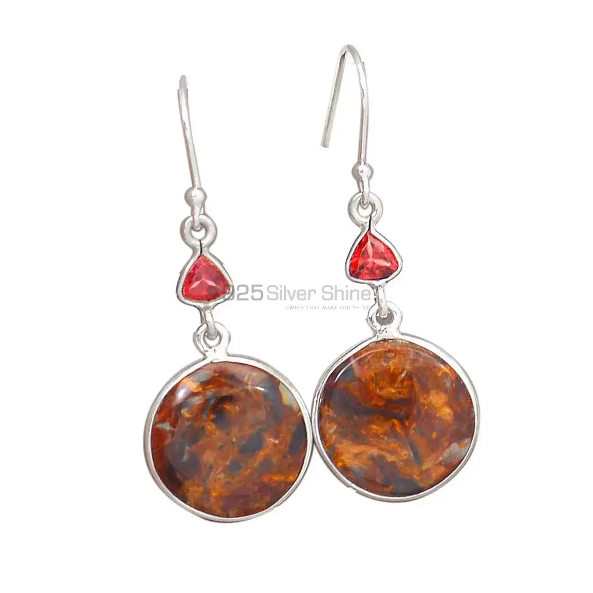 925 Sterling Silver Earrings In Multi Gemstone Jewelry 925SE2781_0