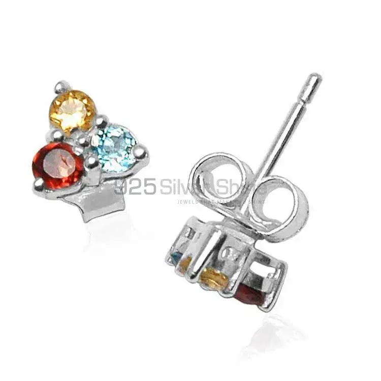 Best Design 925 Sterling Silver Earrings In Multi Gemstone Jewelry 925SE748_0