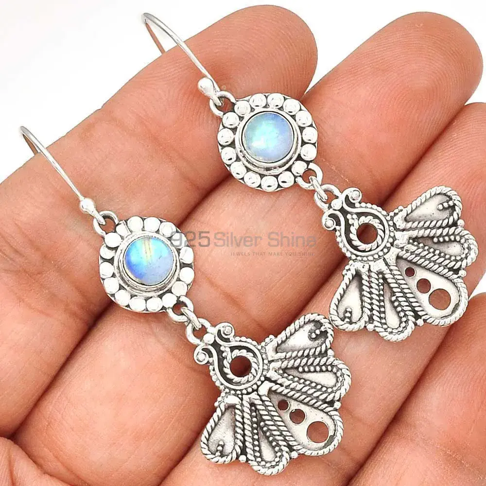 Best Design 925 Sterling Silver Earrings In Rainbow Moonstone Jewelry 925SE3097_0