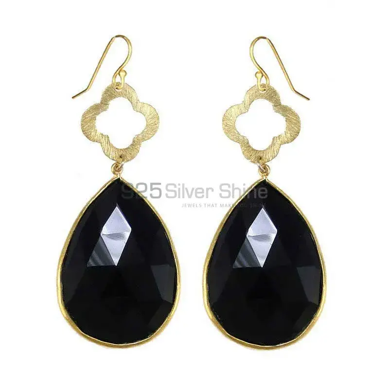 Best Design 925 Sterling Silver Earrings Wholesaler In Black Onyx Gemstone Jewelry 925SE1898