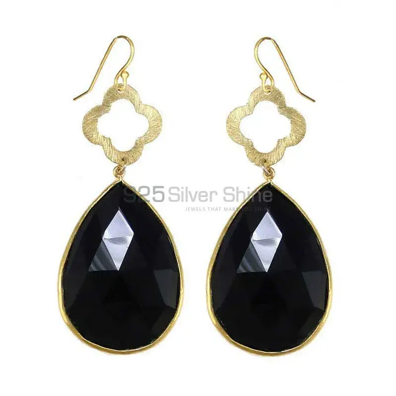 925 Sterling Silver Earrings In Black Onyx Gemstone Jewelry 925SE1898_0