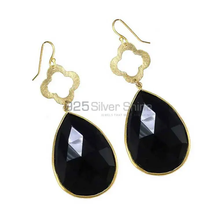 Best Design 925 Sterling Silver Earrings Wholesaler In Black Onyx Gemstone Jewelry 925SE1898_0