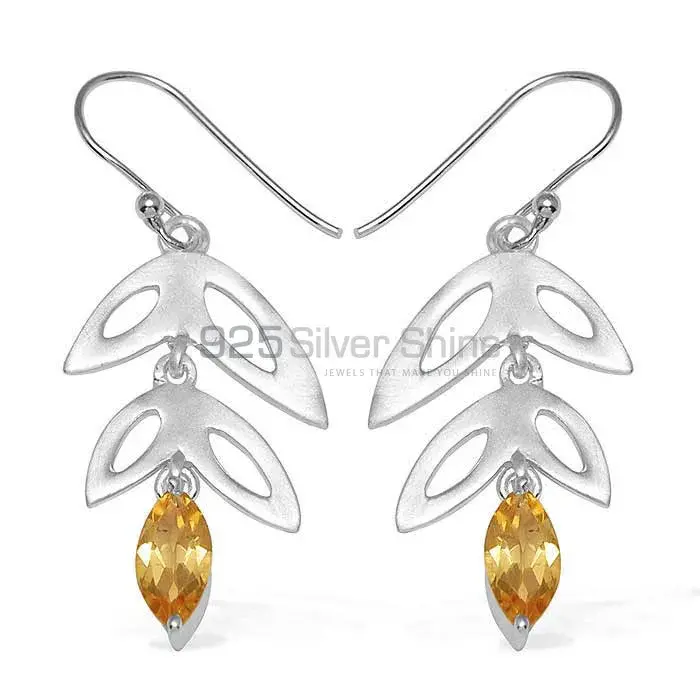 Best Design 925 Sterling Silver Earrings Wholesaler In Citrine Gemstone Jewelry 925SE758